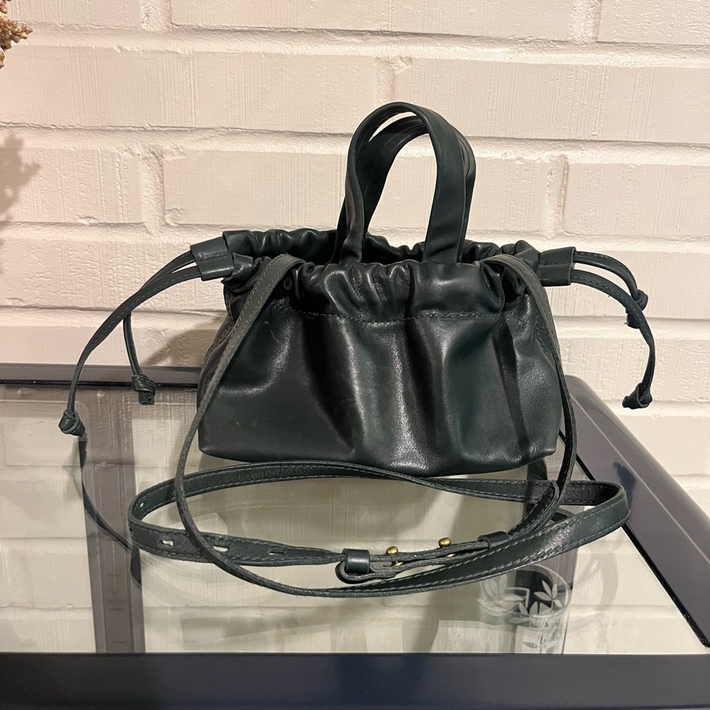 Madewell Piazza forest green purse with detachable crossbody strap
